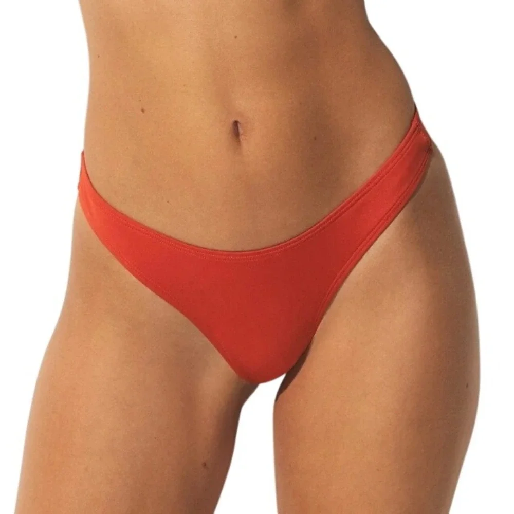 Skims Classic Swim Bikini Bottom Terra Red BB-BIK-9615W Small